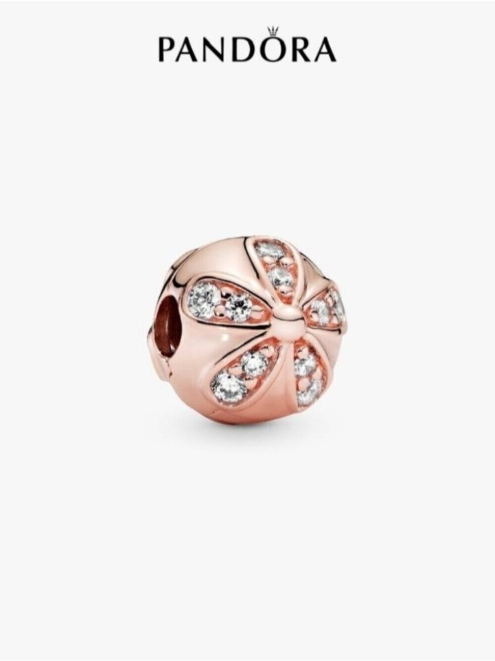 Pandora Sparkling Daisy Flower Clip Charm